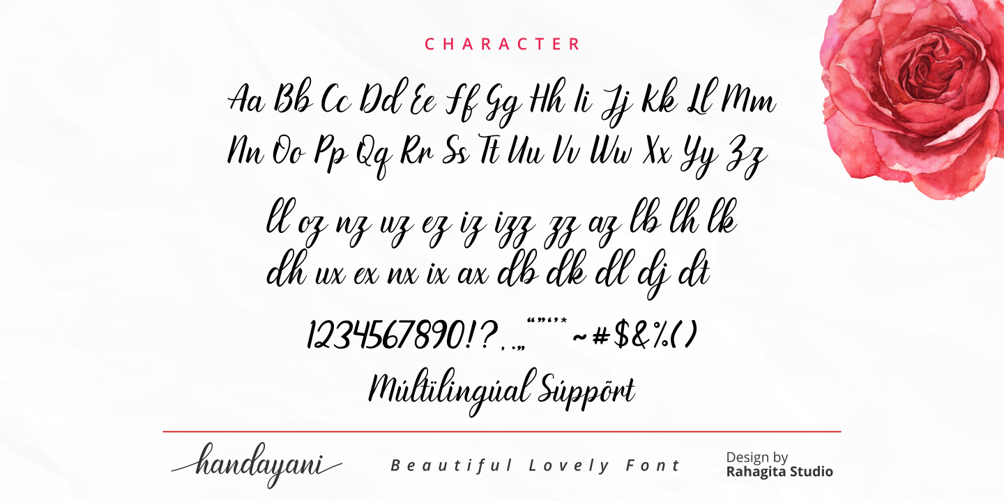 Beispiel einer Handayani-Schriftart #4